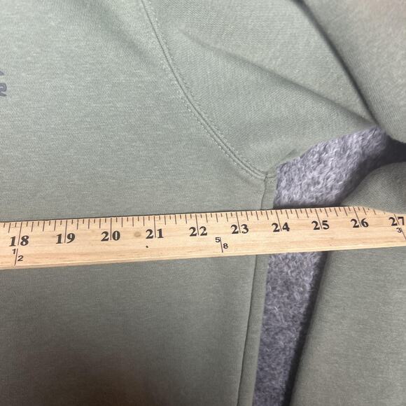 Quiksilver Sweater Mens Large Green Crewneck Pullover Logo Surf Skate Casual - Picture 4 of 7